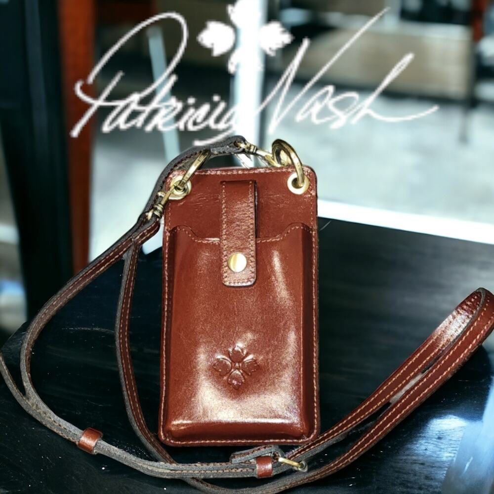 Farleigh Crossbody Phone Case Vegetable Tanned Leather from Patricia Nash
